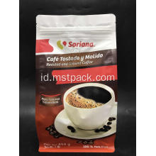 16oz Kantong Kopi Kotak Dasar Kotak Datar